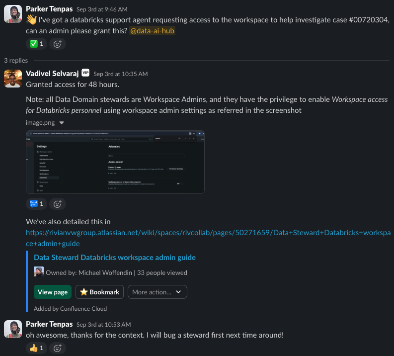Previous Slack Query Live Example