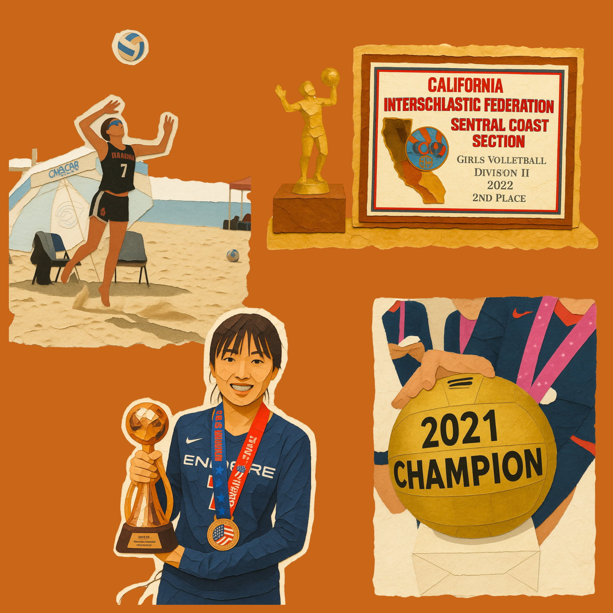 Volleyball collage